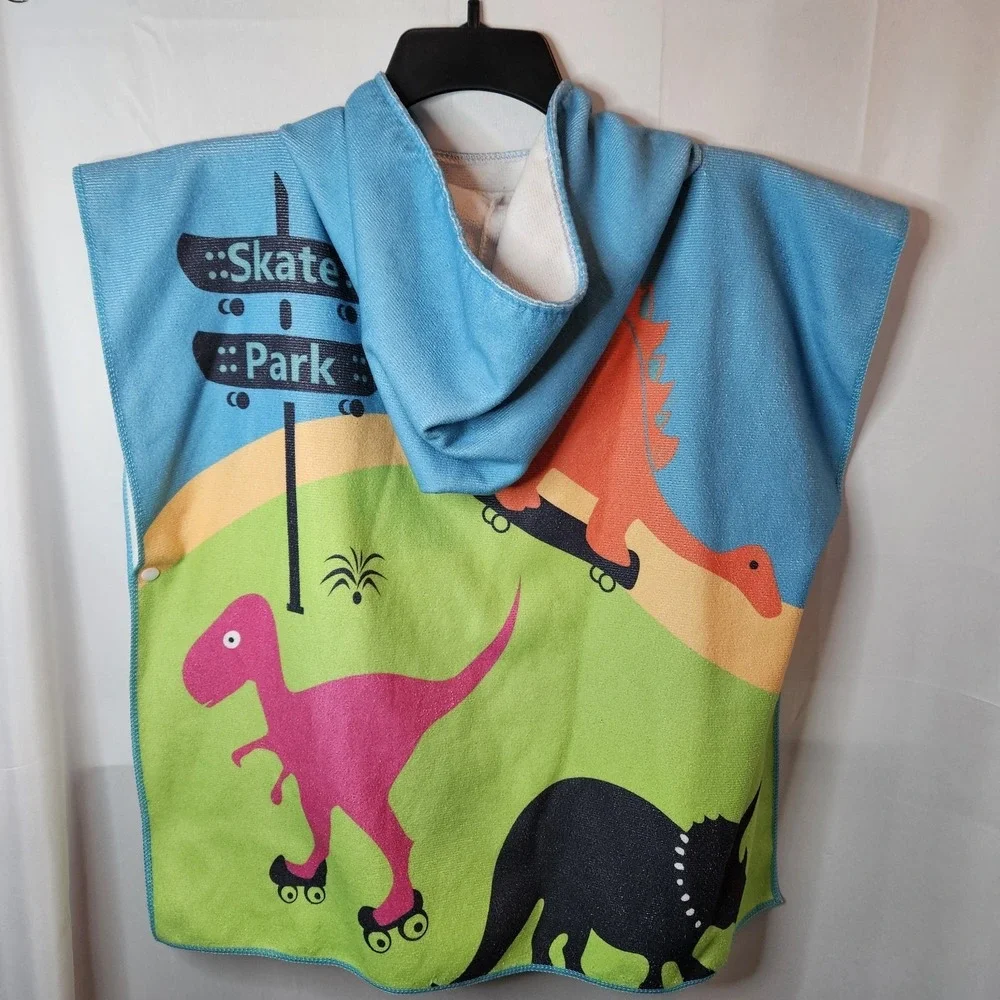 Hooded Beach Towel for Kids, Toddlers Bath / Pool / Swim Poncho Cover (FIT1-6Y)
